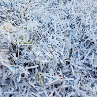 White Shredded Paper Scrap