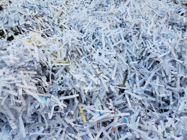 White Shredded Paper Scrap
